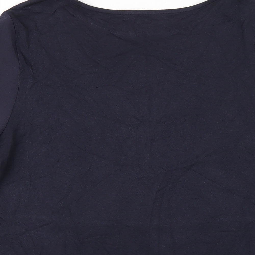 Womens UK Size 12 Marks and Spencer Blue Basic T-Shirt