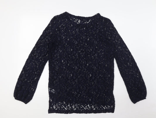Womens UK Size 10 NEXT Blue Basic Blouse