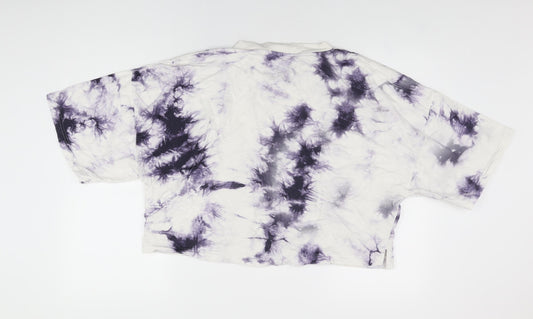 Womens UK Size M NEXT White Cropped T-Shirt