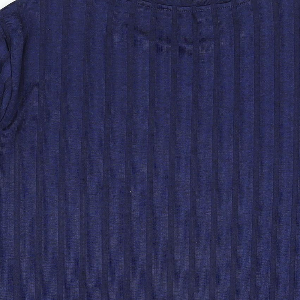 Womens UK Size S Zara Blue Basic T-Shirt