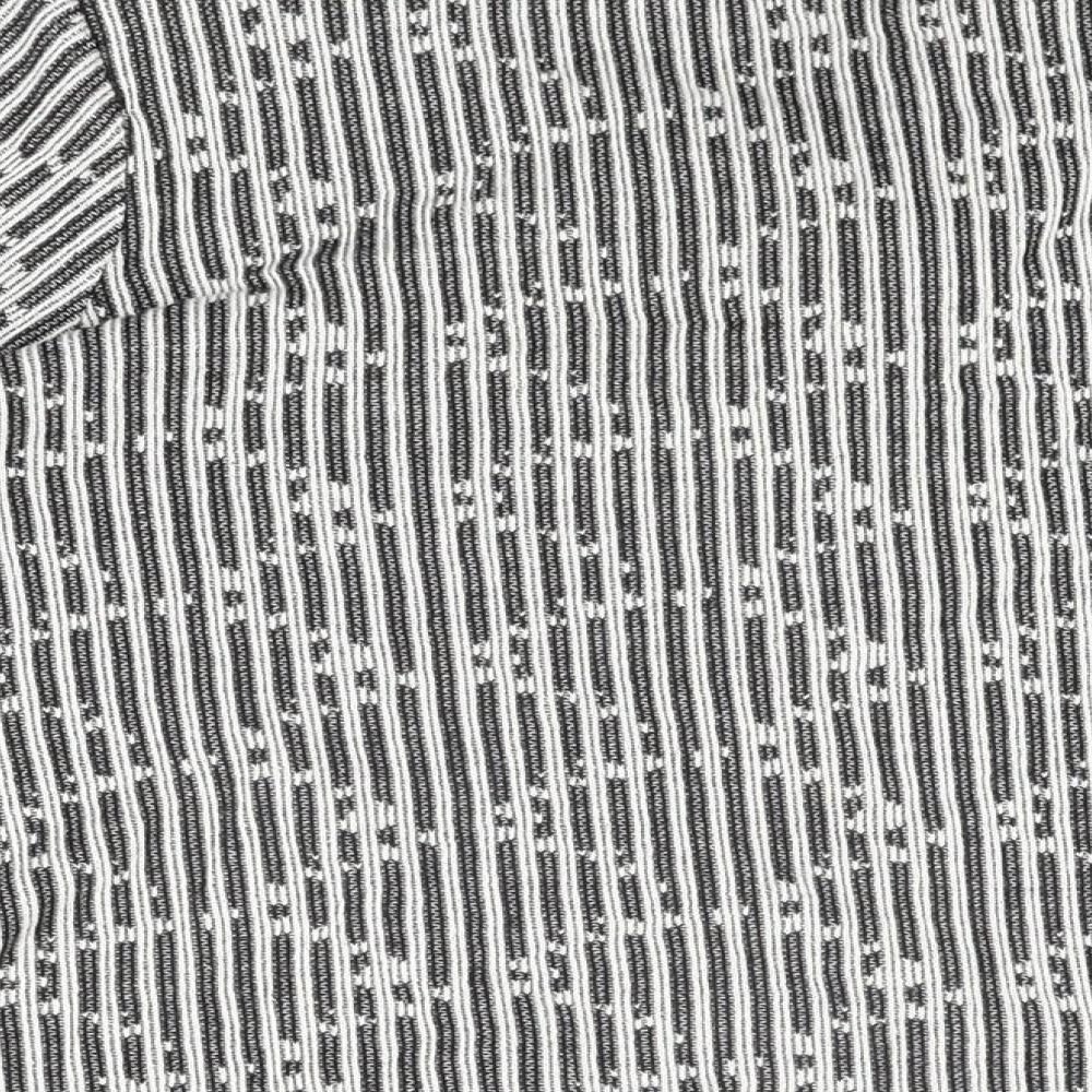 Klass Womens Grey Striped Jacket Size 14 Button