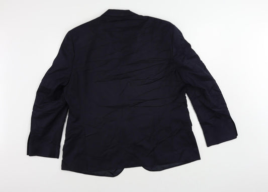 Mens UK Size 44 Marks and Spencer Regular Blue Suit Tuxedo