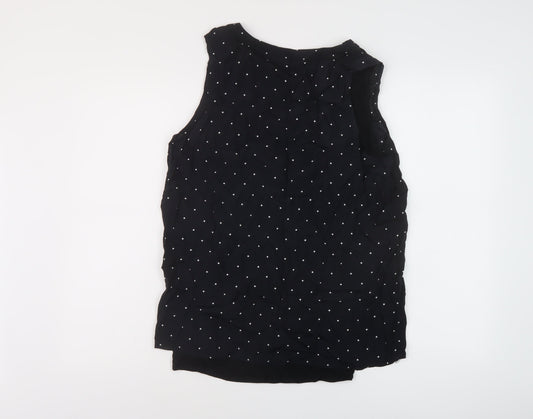 Womens UK Size S Gap Black Basic Tank