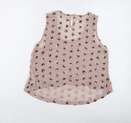 Womens UK Size 12 New Look Pink Basic Tank