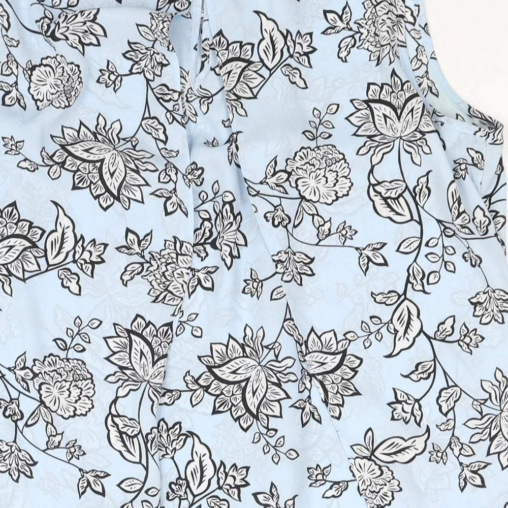 Womens UK Size 12 M&Co Blue Camisole Blouse