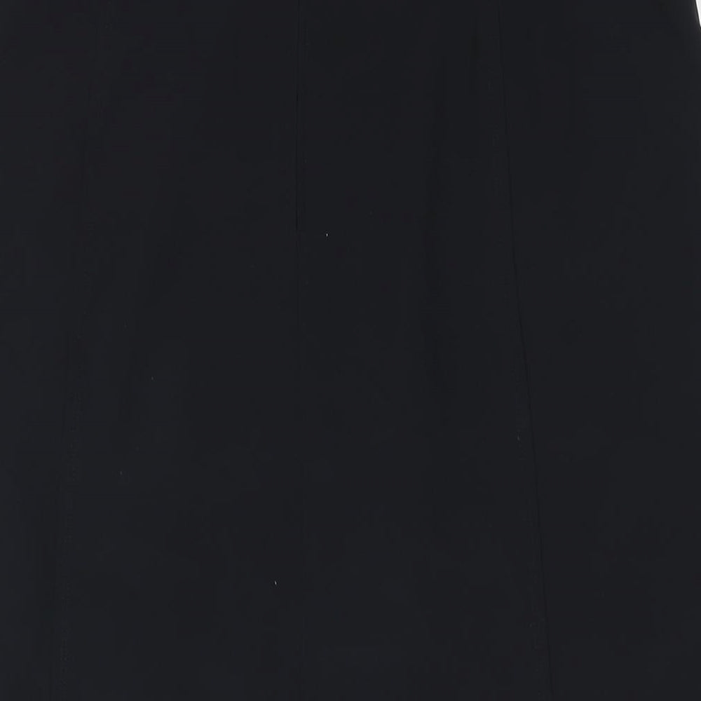 Gerry Weber Womens Black Polyester A-Line Skirt Size 14 Zip - Buckle