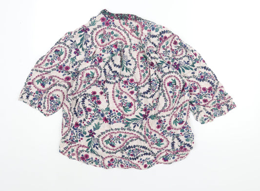 Womens UK Size M Monsoon Multicoloured Basic Blouse