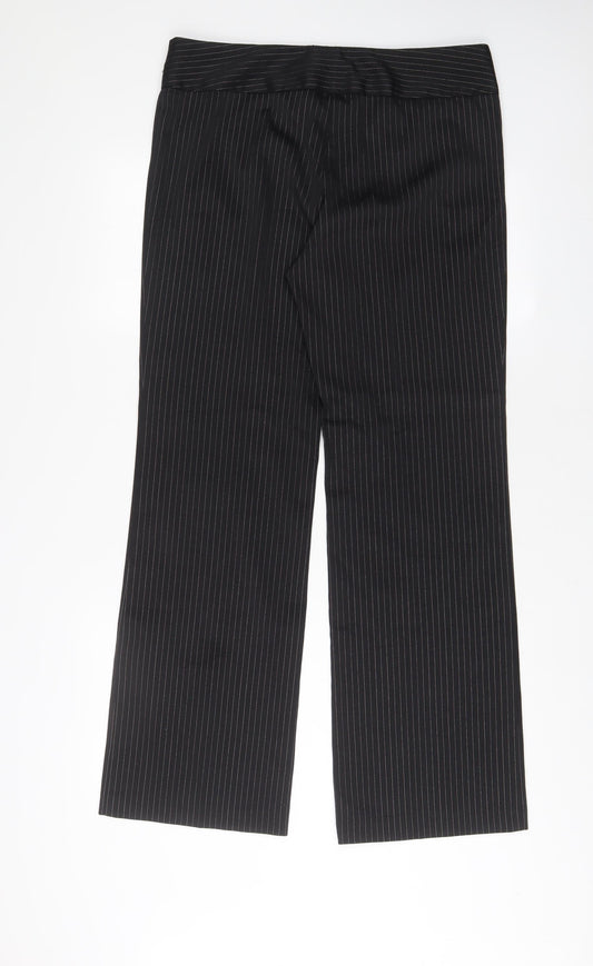 Womens UK Size 14 Etam Regular Fit Black Trousers
