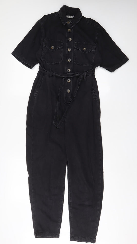 Womens UK Size 6 Denim & Co. One-Piece Black Jumpsuit