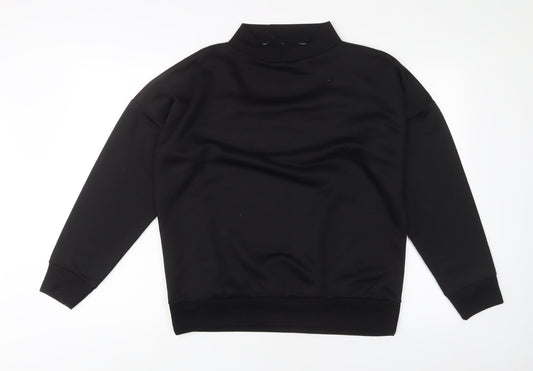 Womens UK Size 14 Boohoo Black Pullover Sweatshirt
