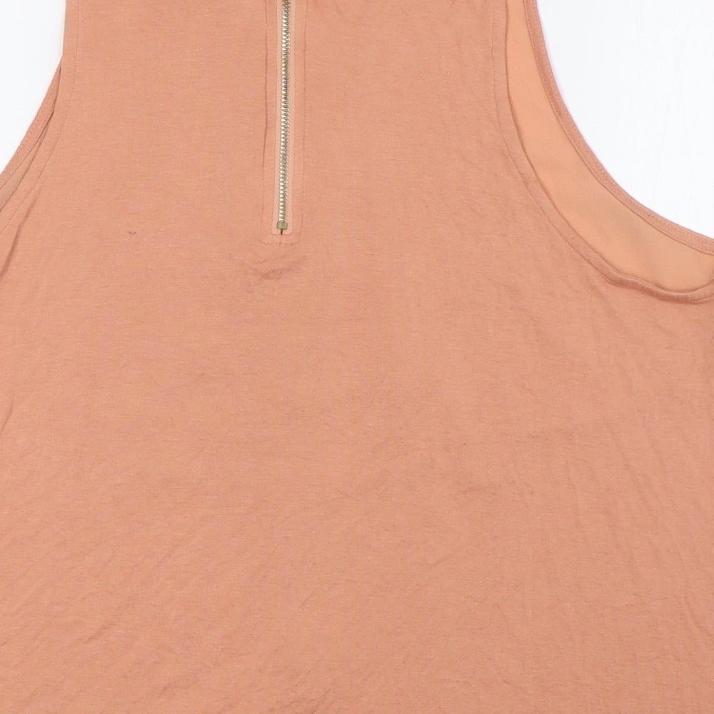 Womens UK Size 14 New Look Pink Basic Blouse