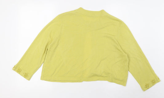 Womens UK Size 18 Marks and Spencer Green Cardigan Jumper