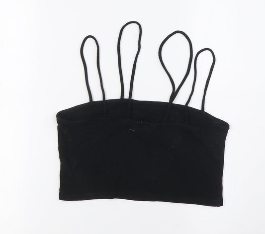 Womens UK Size S Topshop Black Cropped Tank