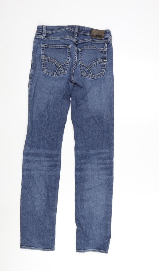 GAS Mens Blue Cotton Straight Jeans Size 26 in L30 in Regular Zip