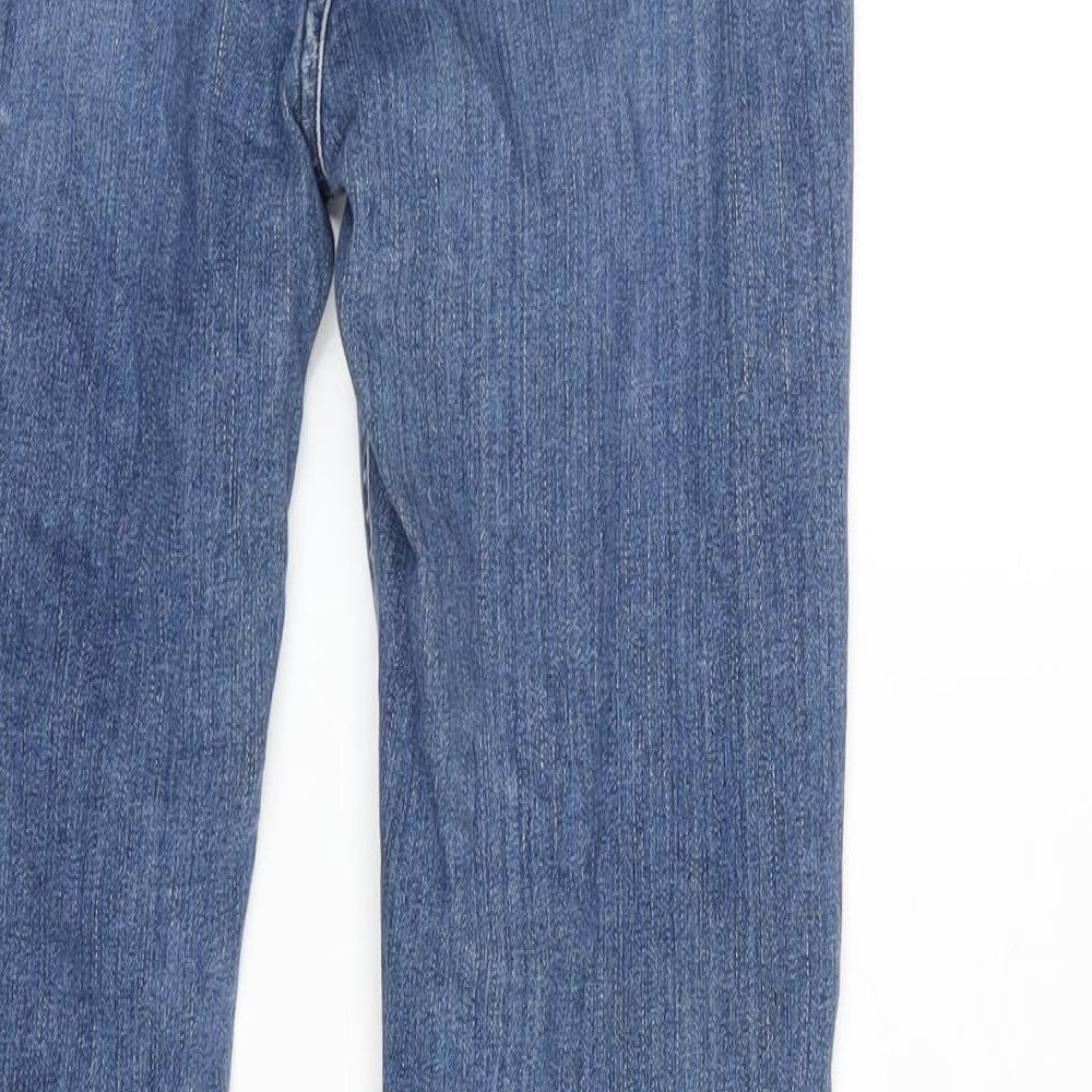 NYC Womens Blue Cotton Blend Straight Jeans Size 26 L27 in Regular Zip