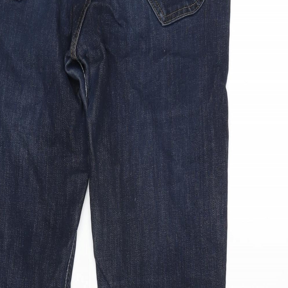 Lee Womens Blue Cotton Blend Straight Jeans Size 29 in L29 in Regular Zip