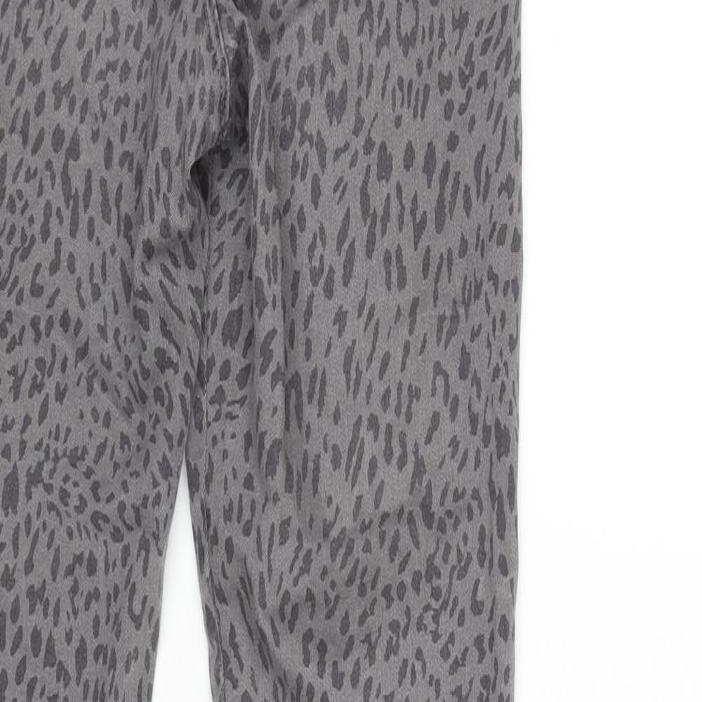 George Womens Grey Camouflage Cotton Blend Jegging Jeans Size 8 L28 in Regular
