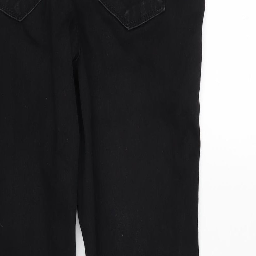 Womens UK Size 30 in Dream Jeans Regular Fit Straight Black Jeans