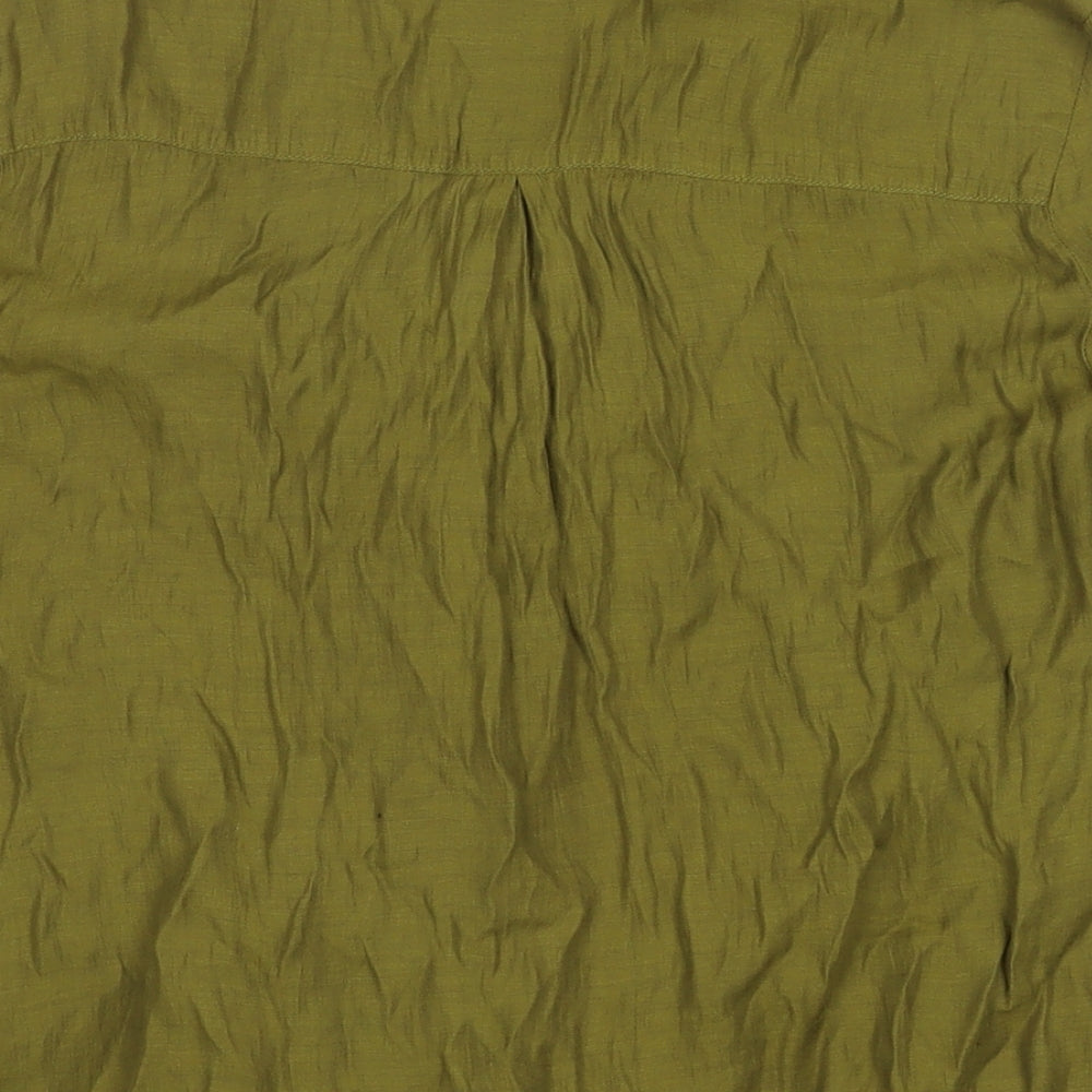 Womens UK Size 10 Topshop Green Basic Blouse