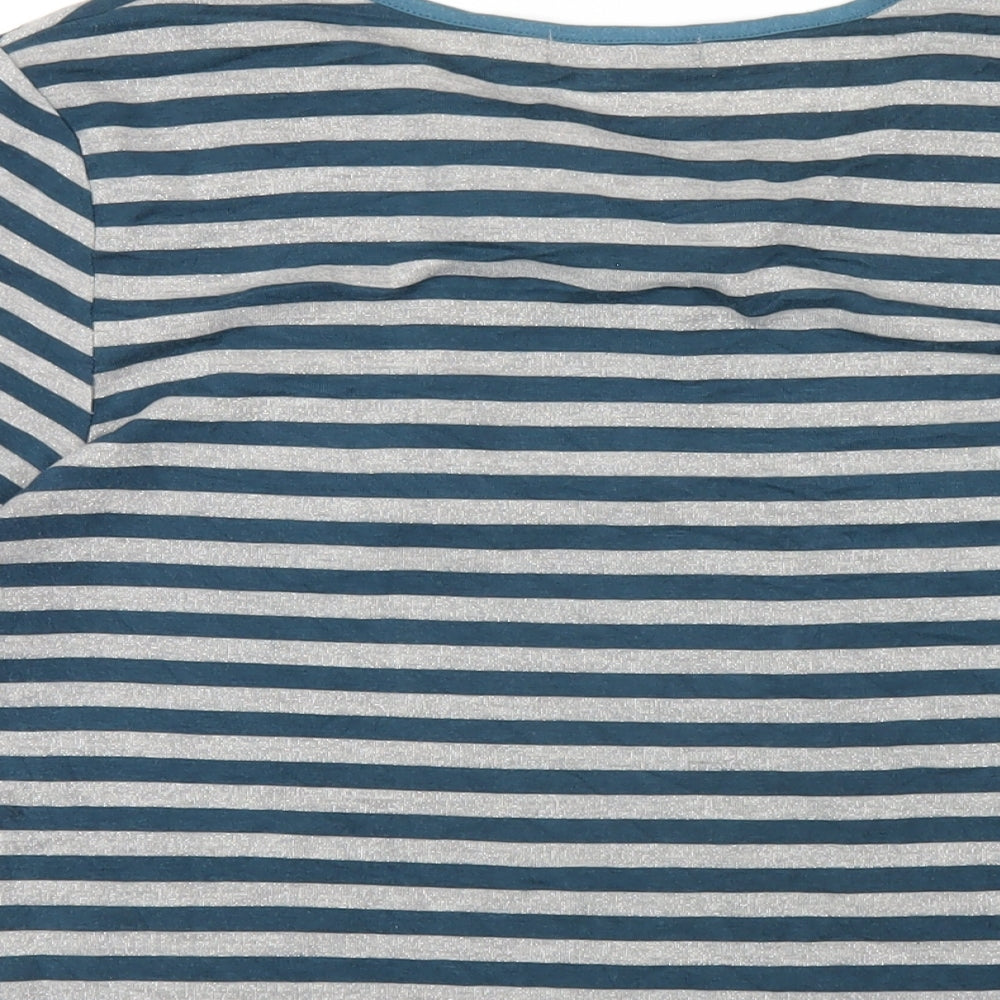 Womens UK Size M Betty Jackson Blue Basic T-Shirt