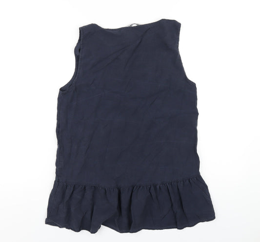 Womens UK Size S Zara Blue Basic Tank