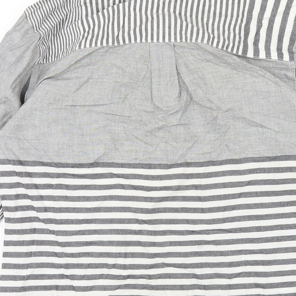 Womens UK Size 8 NEXT Grey Basic Button-Up