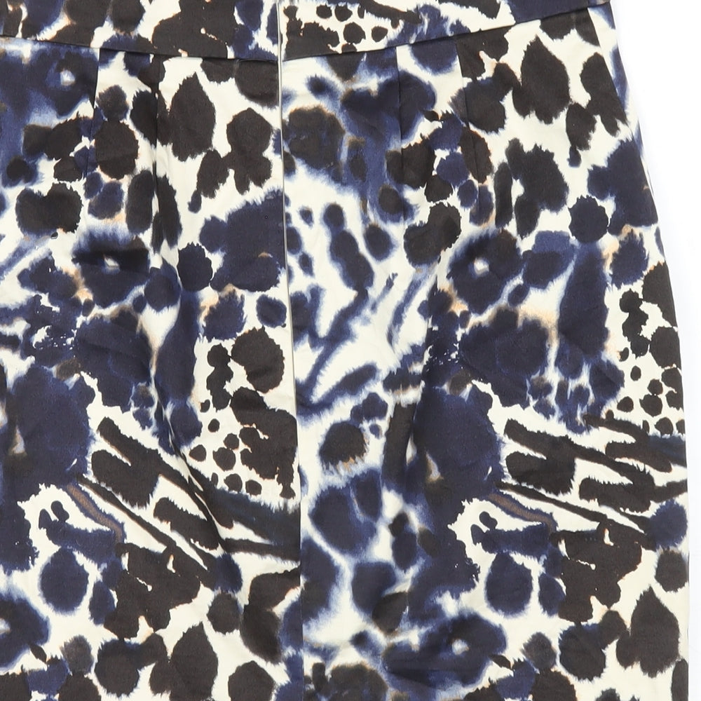 Ann Taylor Womens Multicoloured Geometric Polyester Straight & Pencil Skirt Size 6 Zip