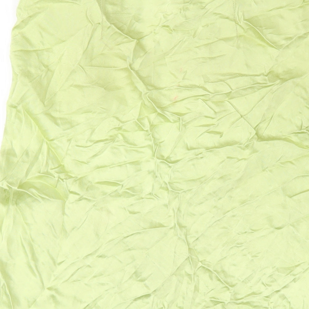 H&M Womens Green Viscose A-Line Skirt Size M