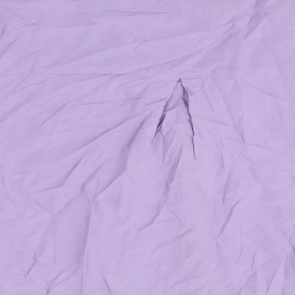 Autograph Womens Purple Viscose Basic Button-Up Size 14 V-Neck