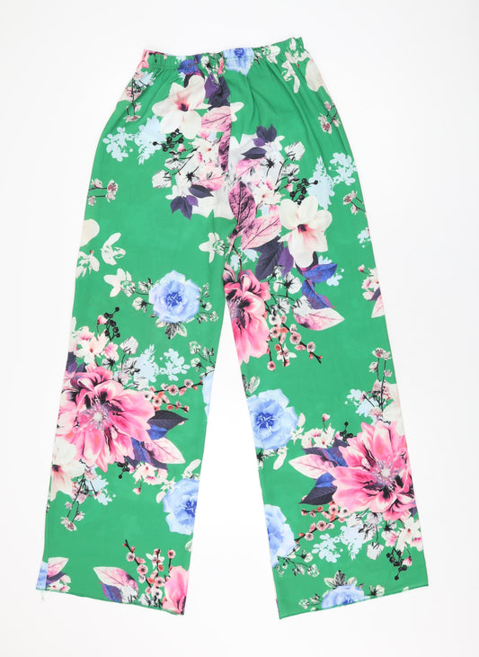 Womens UK Size 8 Stylewise Regular Fit Green Trousers