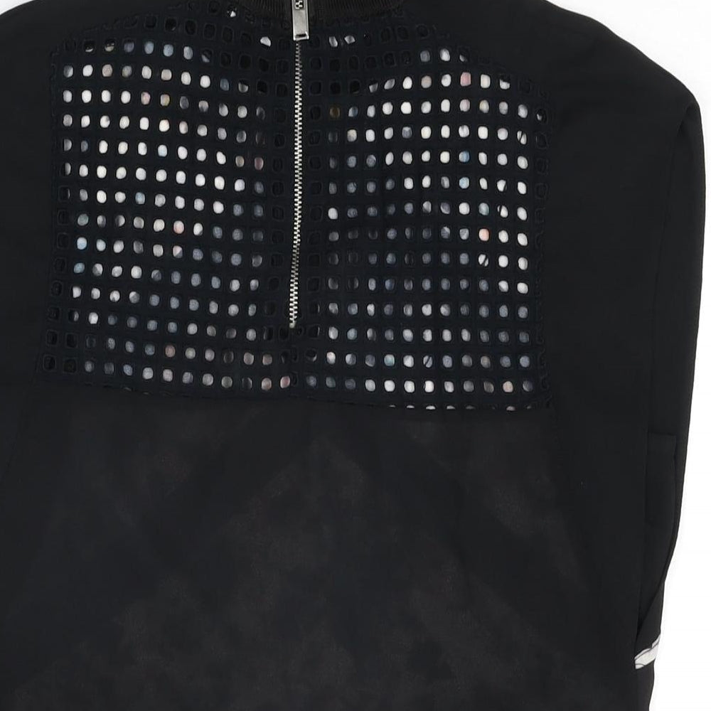 Womens UK Size S Zara Black Basic Blouse