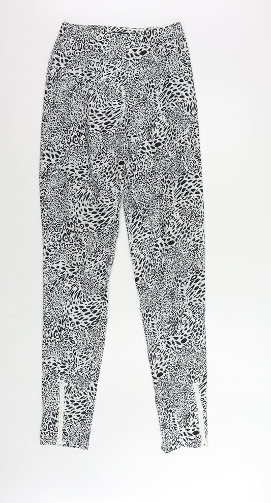 Womens UK Size 8 PRETTYLITTLETHING Regular Fit Black Trousers