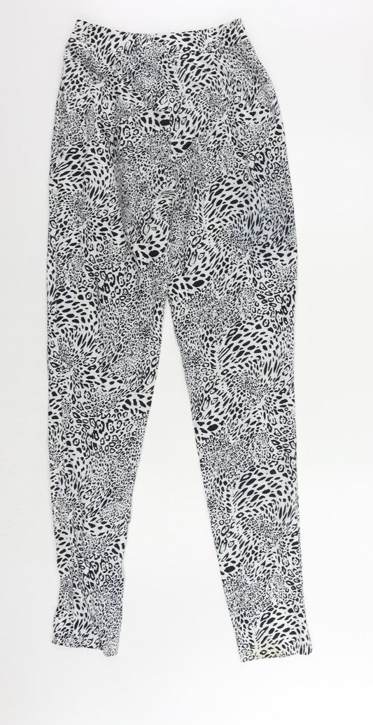 Womens UK Size 8 PRETTYLITTLETHING Regular Fit Black Trousers