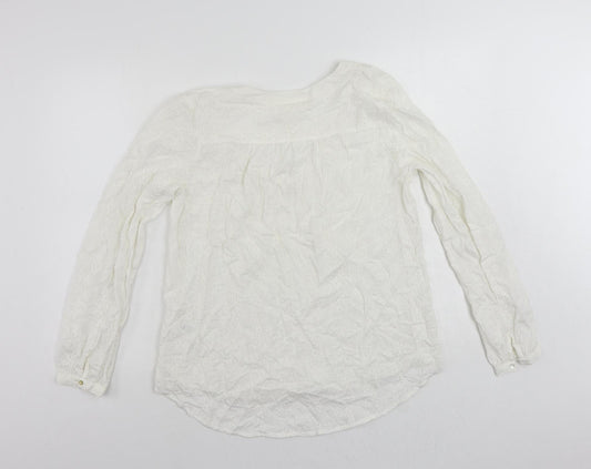 Womens UK Size 10 H&M White Basic Blouse
