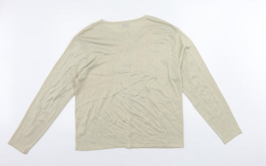 Womens UK Size L Bonmarché Beige Cardigan Jumper