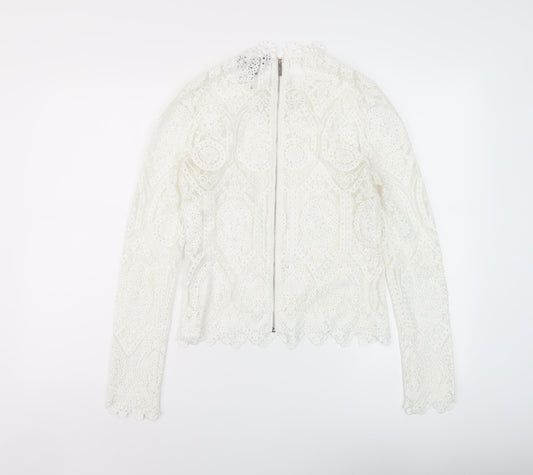 Womens UK Size 8 Lipsy Ivory Basic Blouse