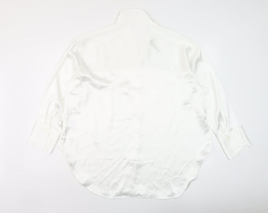 Womens UK Size M H&M White Basic Blouse