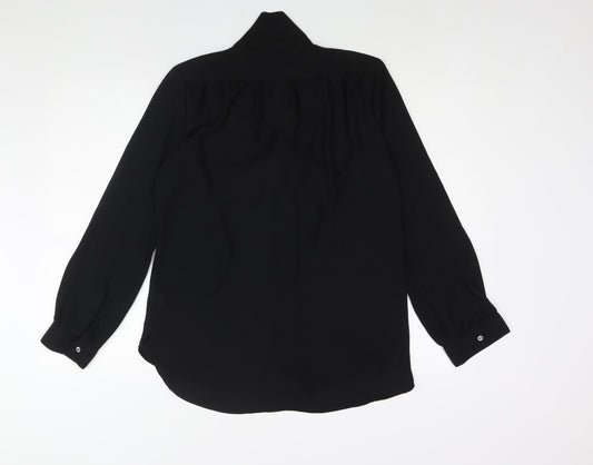 Womens UK Size M Adrianna Papell Black Basic Blouse