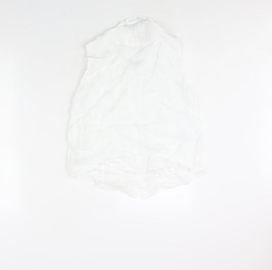 Womens UK Size L Zara White Camisole Blouse