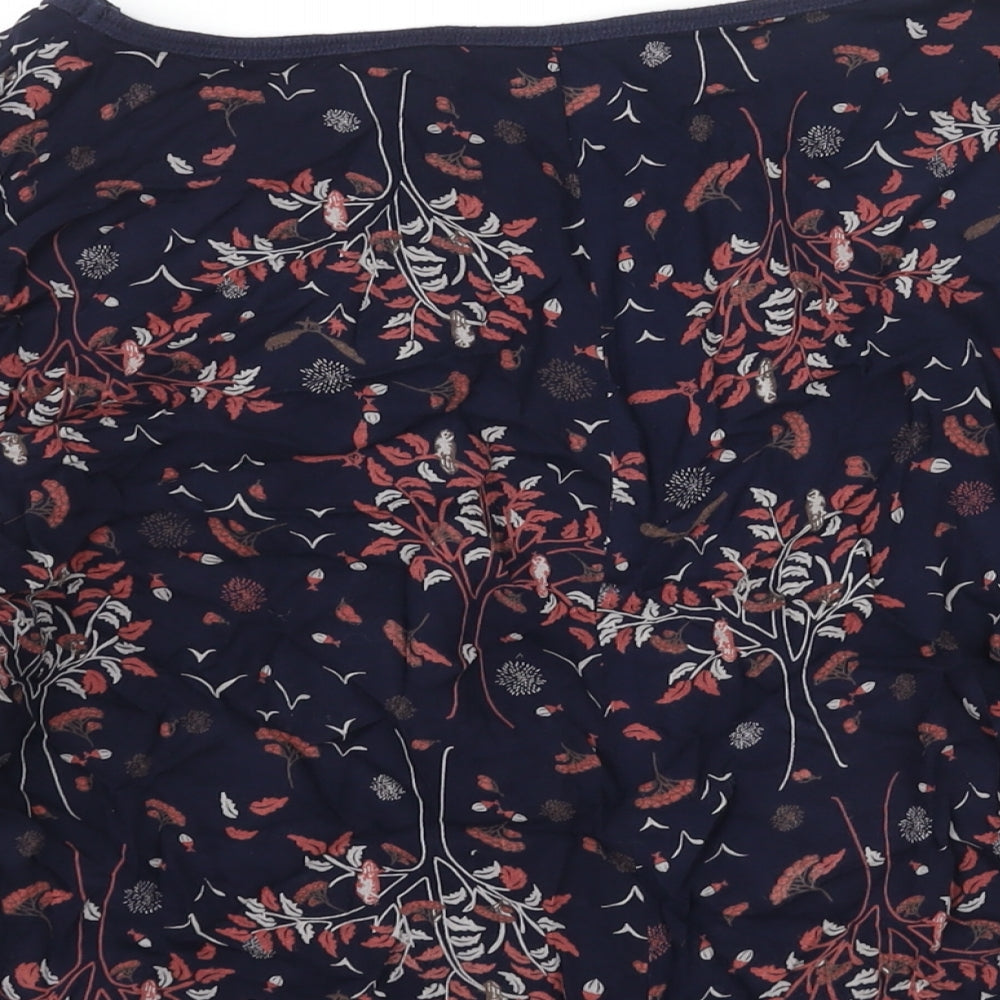 Womens UK Size 10 Marks and Spencer Blue Basic Blouse
