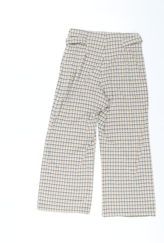 Womens UK Size 8 Miss Selfridge Regular Fit Cropped Multicoloured Trousers