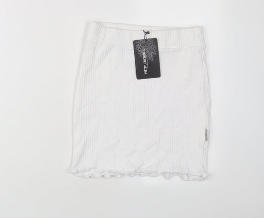 Womens UK Size 8 PRETTYLITTLETHING A-Line Jersey Skirt