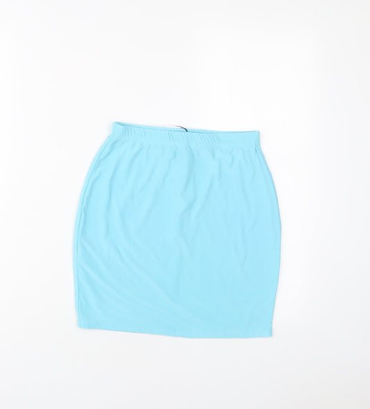 I SAW IT FIRST Womens Blue Polyester A-Line Skirt Size 12