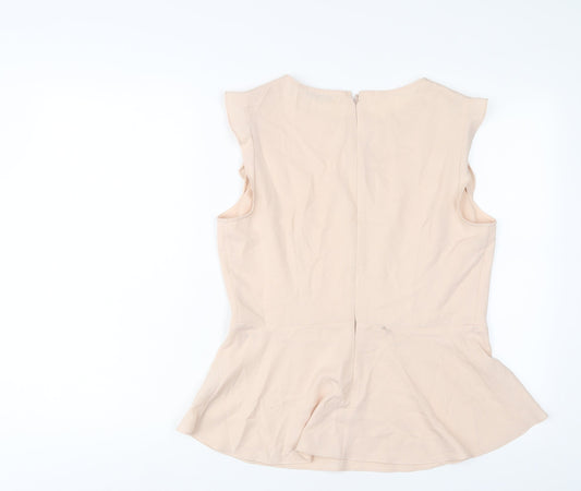 Womens UK Size 14 Oasis Beige Basic Tank