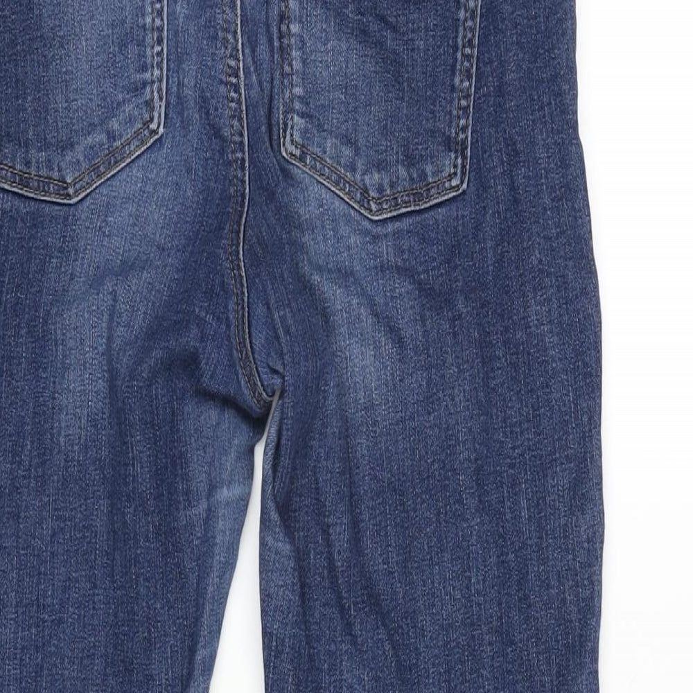 Dorothy Perkins Womens Blue Cotton Blend Tapered Jeans Size 8 L26.5 in Regular Zip