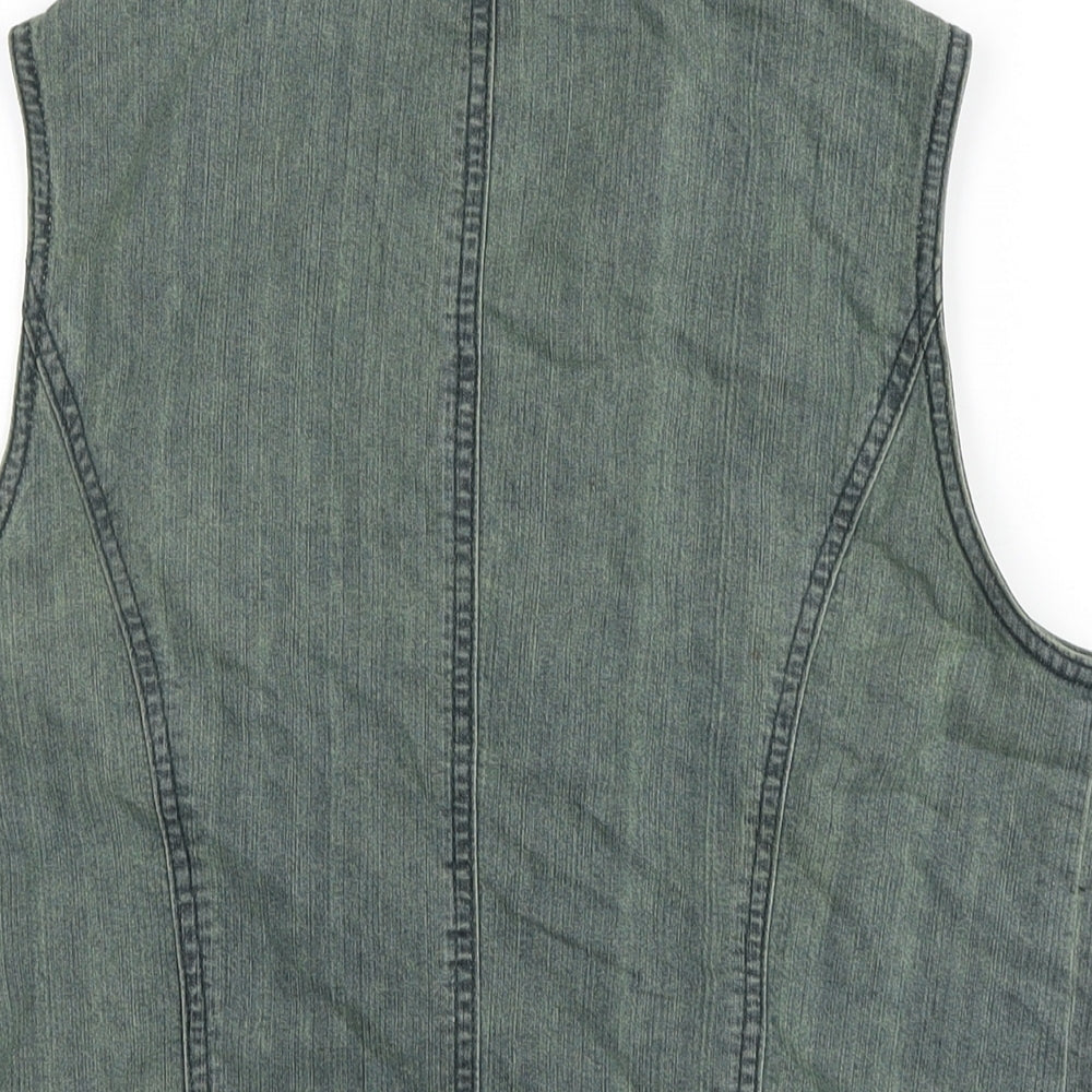 Womens UK Size 14 Oscar B Green Gilet