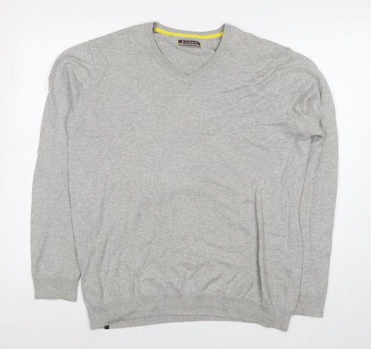 Decathlon Womens Grey V-Neck Polyester Pullover Jumper Size L