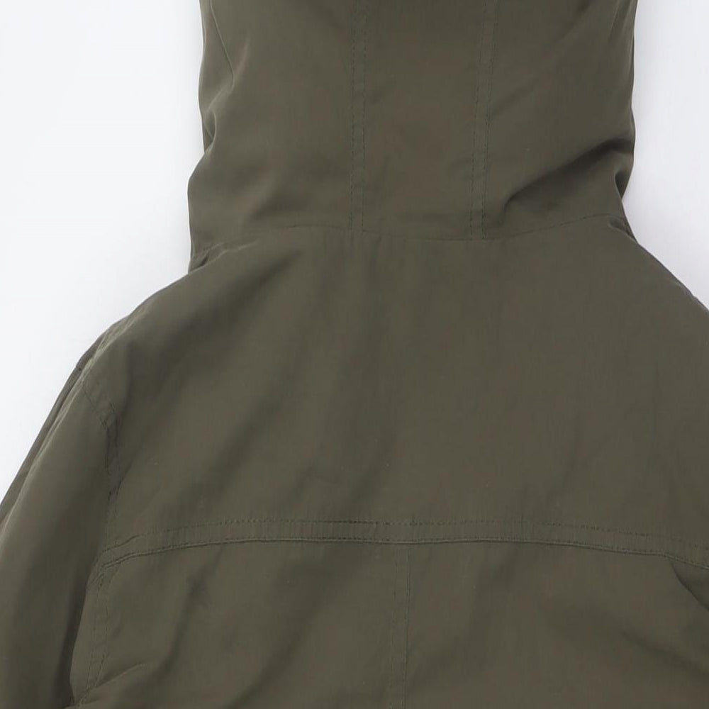 Womens UK Size S Oasis Green Parka Coat