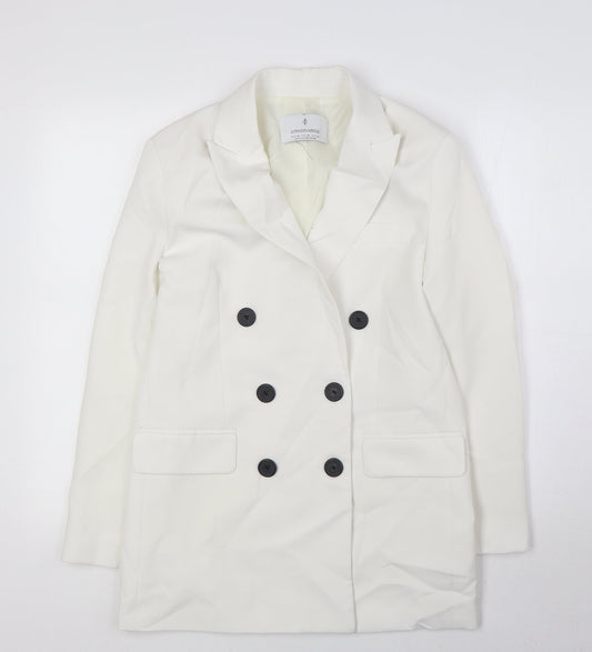 Womens UK Size XS Stradivarius Ivory Jacket