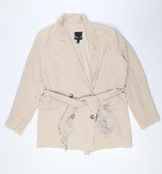 Womens UK Size 10 River Island Beige Jacket